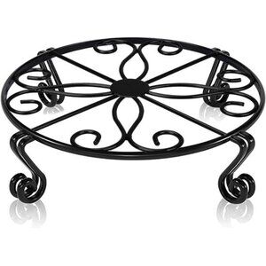 Black Plant Stand for Flower Pot Heavy Duty Potted Holder Indoor Outdoor Metal